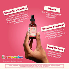 CoComelon Organic Toddler Multivitamin with Iron Liquid Drops