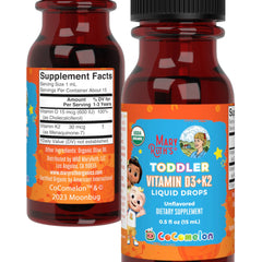 CoComelon Organic Toddler Vitamin D3+K2 Liquid Drops
