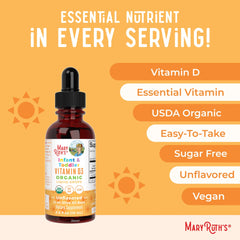 Infant & Toddler Vitamin D3 Organic Liquid Drops