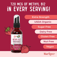 Methyl B12 Organic Spray, Strawberry