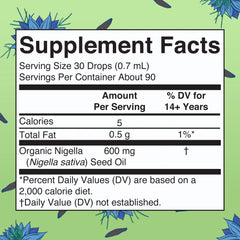 Organic Black Seed Oil Liquid Drops
