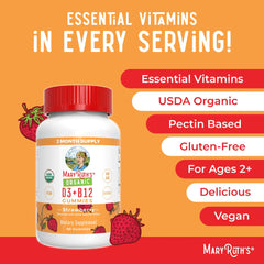 Organic D3+B12 Gummies