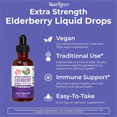 Organic Elderberry Extra Strength Liquid Drops