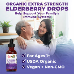 Organic Elderberry Extra Strength Liquid Drops