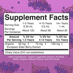 Organic Elderberry Liquid Drops