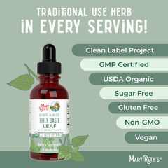 Organic Holy Basil Leaf Liquid Drops