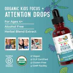 Organic Kids Focus & Attention Liquid Drops