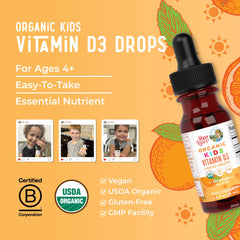 Organic Kids Vitamin D3 Liquid Drops