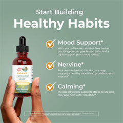 Organic Lemon Balm Leaf Liquid Drops