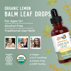 Organic Lemon Balm Leaf Liquid Drops