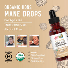 Organic Lion’s Mane Liquid Drops