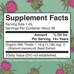 Organic Milk Thistle Seed Liquid Drops