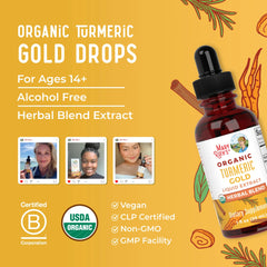 Organic Turmeric Gold Herbal Blend Liquid Drops