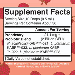 Organic Women's Precision Probiotic Digestive Liquid Drops