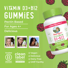 Sugar-Free D3 + B12 Gummies (Raspberry)