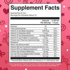 CoComelon Organic Toddler Multivitamin with Iron Liquid Drops