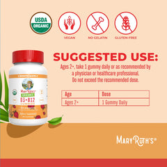 Organic D3+B12 Gummies