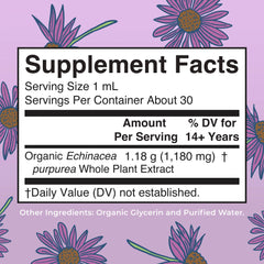 Organic Echinacea Purpurea Herbal Liquid Drops