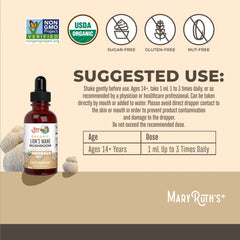 Organic Lion’s Mane Liquid Drops