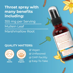 Organic Throat Spray (Vanilla)